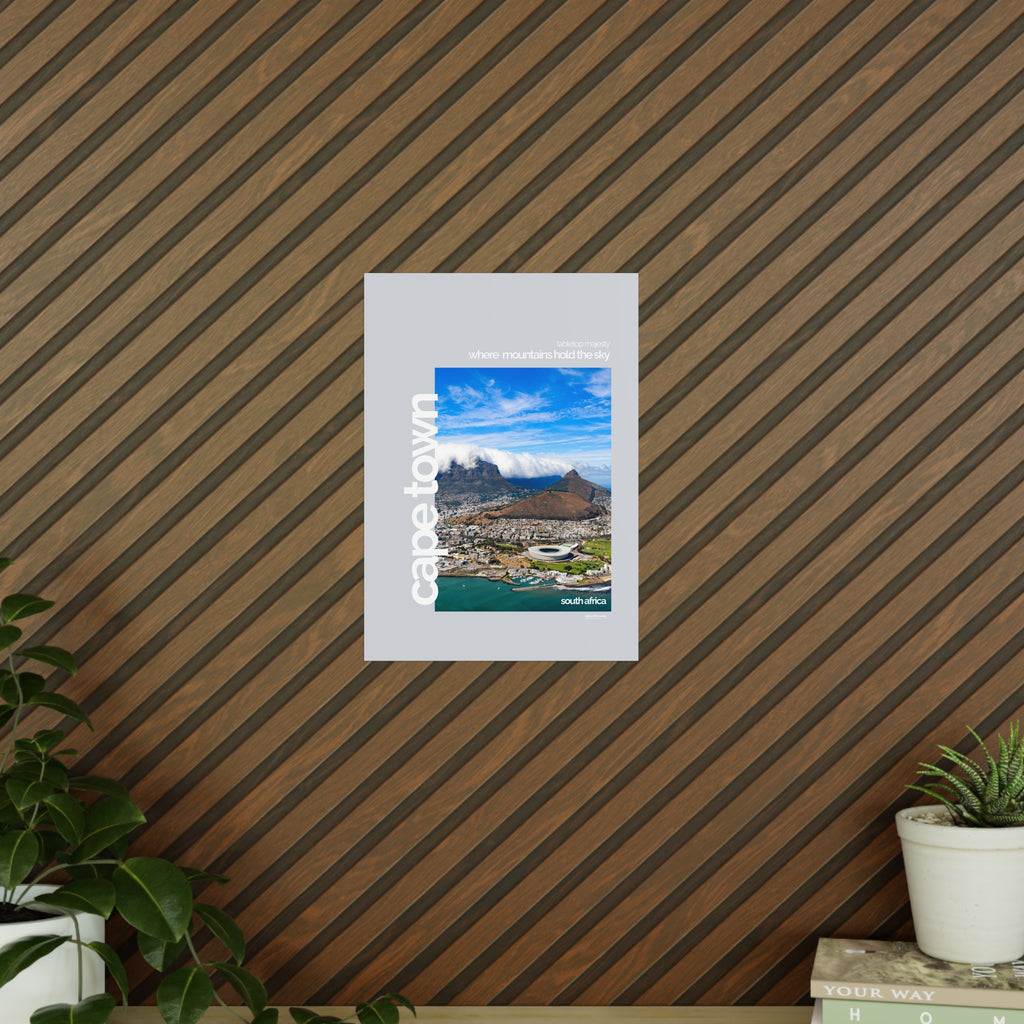 Cape Town Poster | Cities of the World | Wandkunst fuer Reisende, Sammler & Stadtliebhaber | Moderne Stadtdeko, Fotoposter