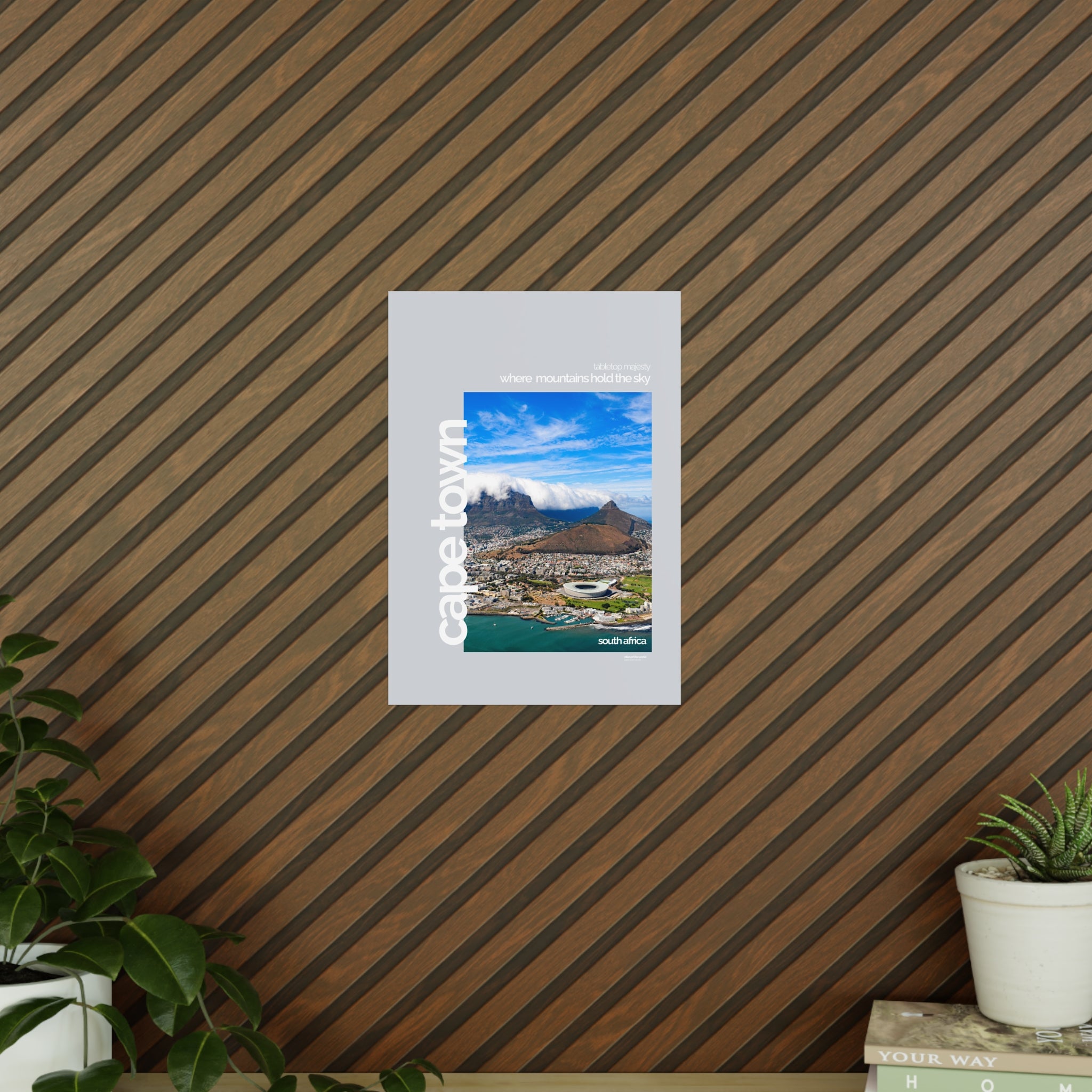 Cape Town Poster | Cities of the World | Wandkunst fuer Reisende, Sammler & Stadtliebhaber | Moderne Stadtdeko, Fotoposter