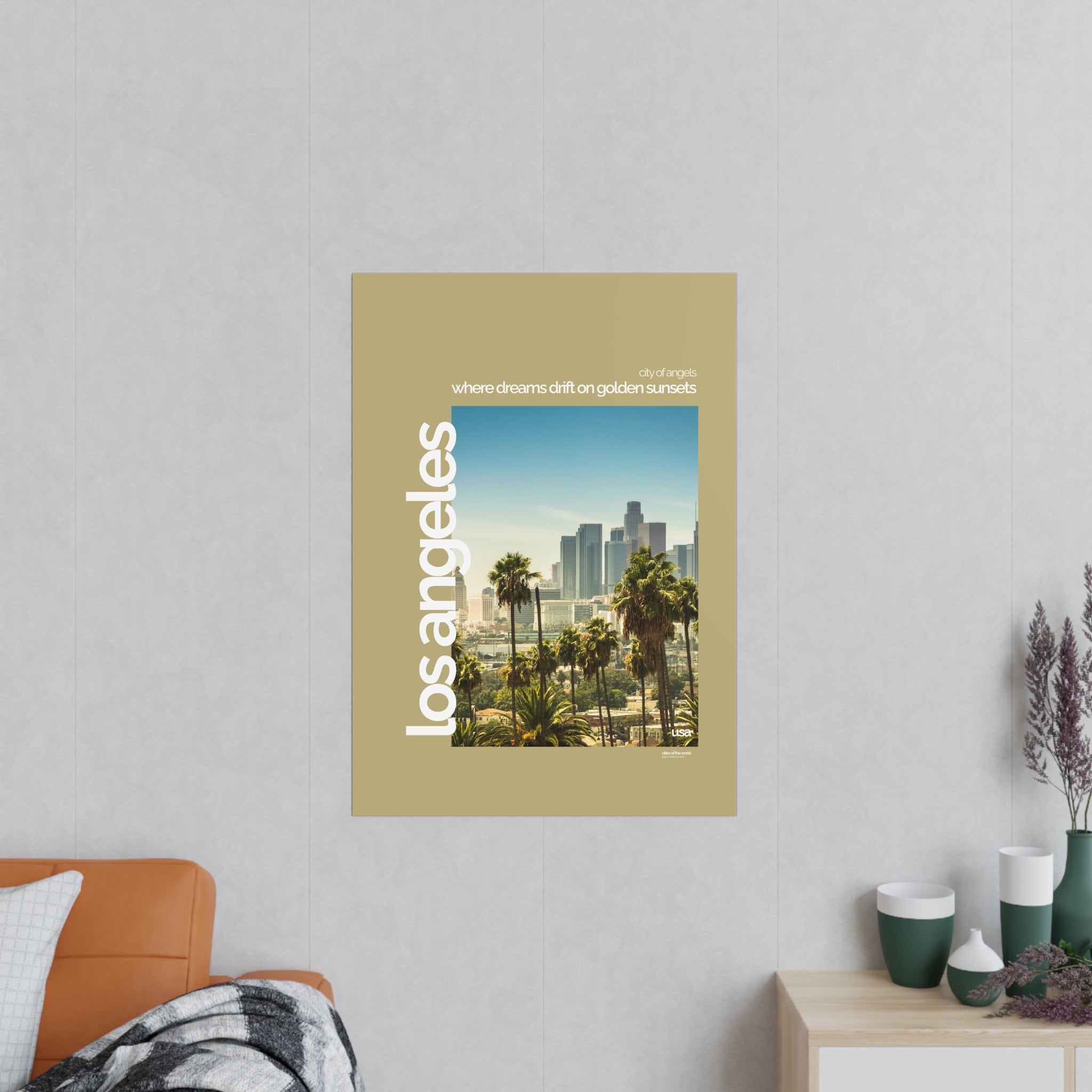 Los Angeles Poster | Cities of the World | Wandkunst fuer Reisende, Sammler & Stadtliebhaber | Moderne Stadtdeko, Fotoposter