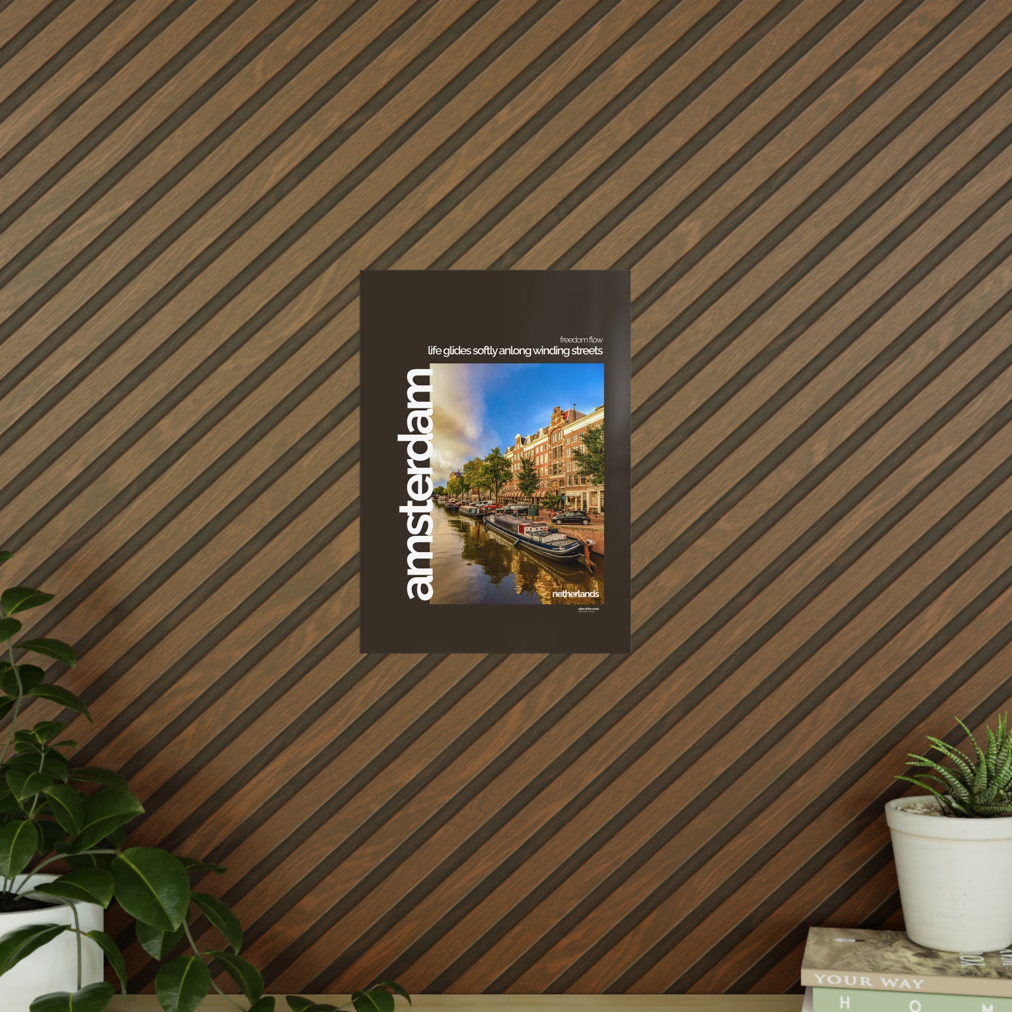 Amsterdam Poster | Cities of the World | Wandkunst fuer Reisende, Sammler & Stadtliebhaber | Moderne Stadtdeko, Fotoposter