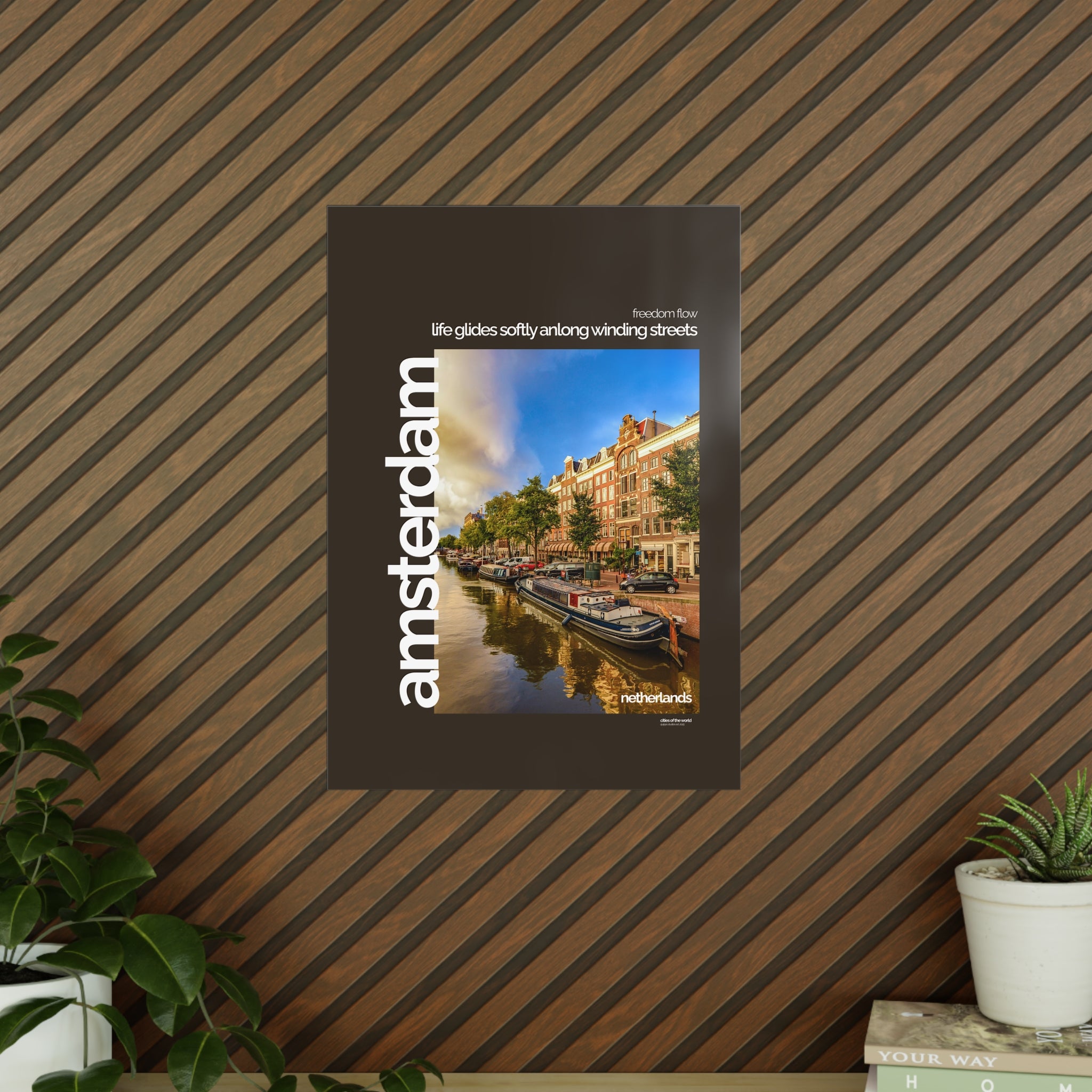 Amsterdam Poster | Cities of the World | Wandkunst fuer Reisende, Sammler & Stadtliebhaber | Moderne Stadtdeko, Fotoposter