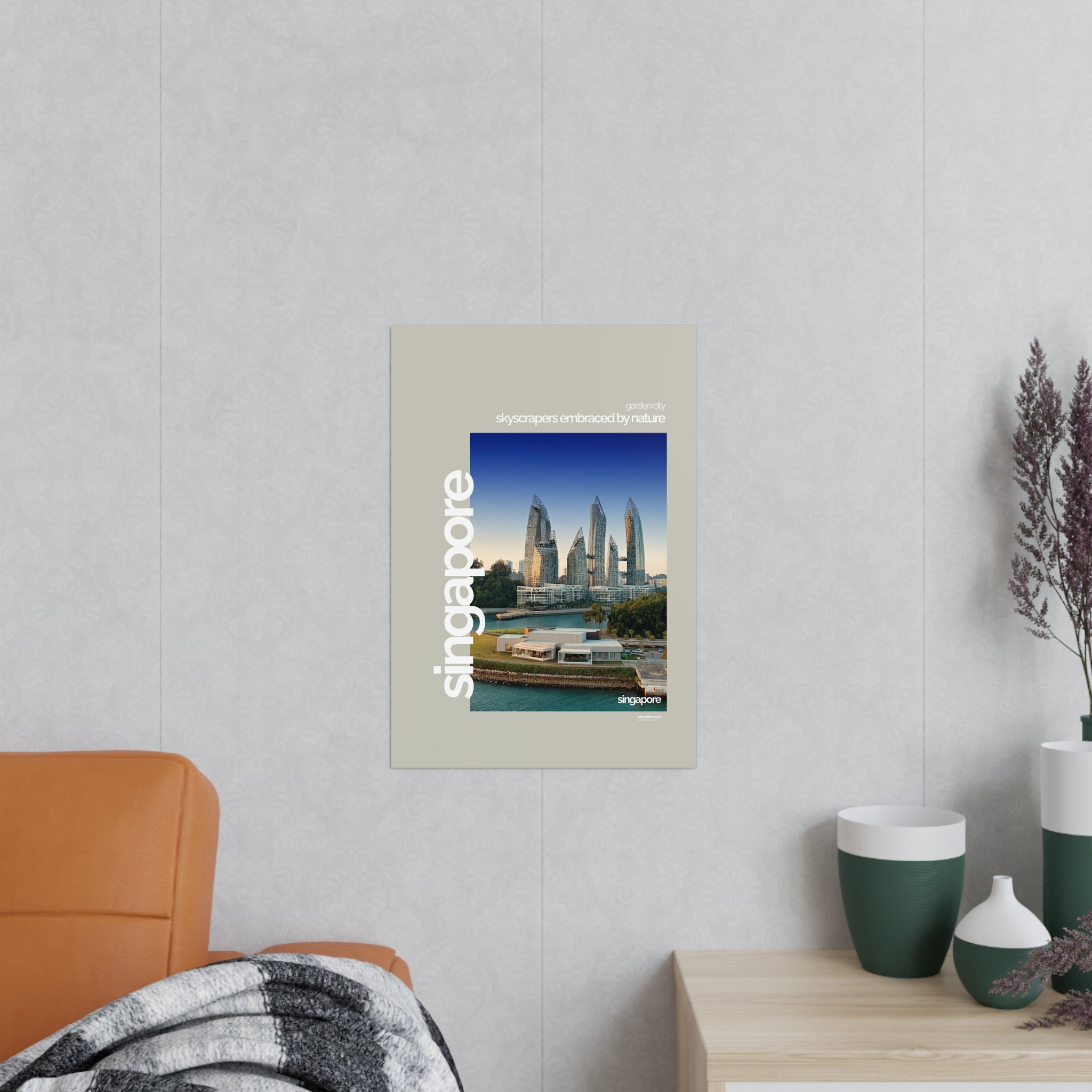 Singapore Poster | Cities of the World | Wandkunst für Wohnzimmer, Büro & Geschenke | Moderne Stadtdeko, Fotoposter