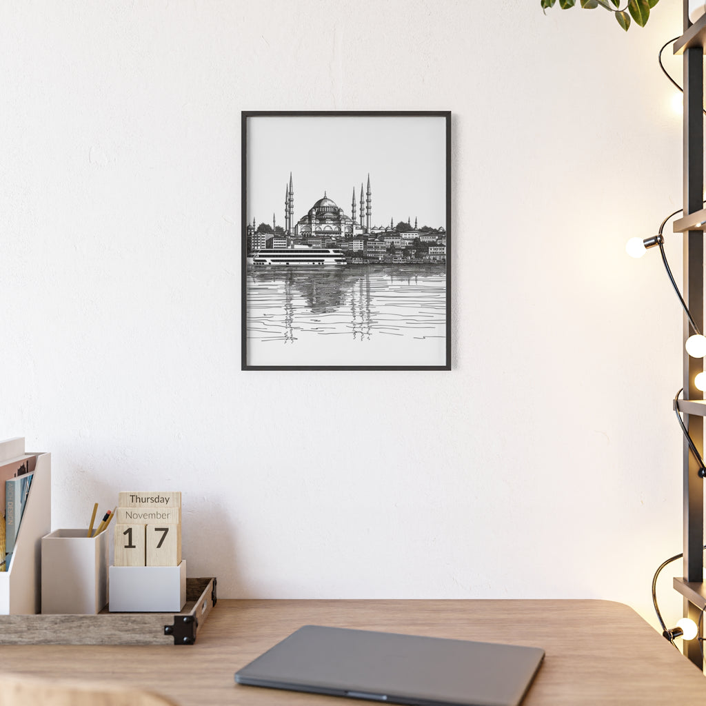 Stylish Framed Poster Art, Modern Home Decor, Inspirational Wall Art, Unique Gift for Art Lovers, Elegant Black-and-White Design