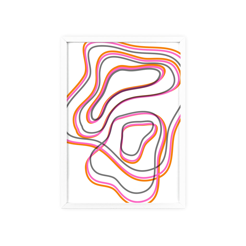 Farbenfrohes Abstraktes Kunstposter | Gerahmt, Moderne Wanddeko, Wohnzimmer, Schlafzimmer, Kunstdruck