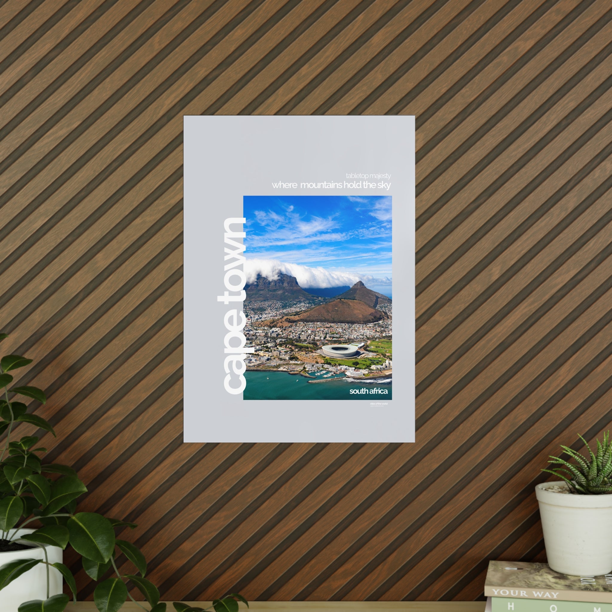 Cape Town Poster | Cities of the World | Wandkunst fuer Reisende, Sammler & Stadtliebhaber | Moderne Stadtdeko, Fotoposter