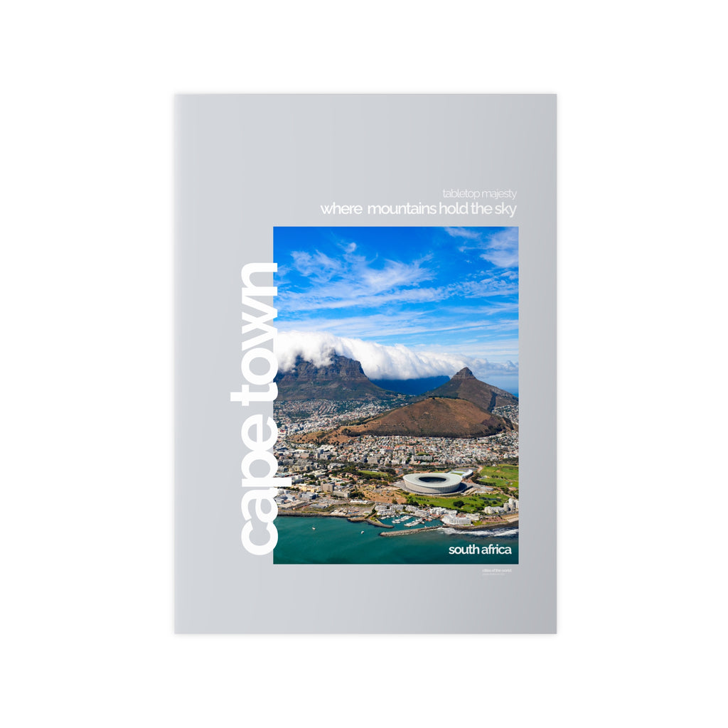 Cape Town Poster | Cities of the World | Wandkunst fuer Reisende, Sammler & Stadtliebhaber | Moderne Stadtdeko, Fotoposter