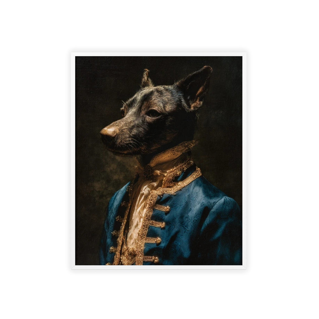 Elegant Framed Dog Portrait, Stylish Wall Decor for Dog Lovers, Unique Gift for Pet Owners, Home Decoration, Modern Art