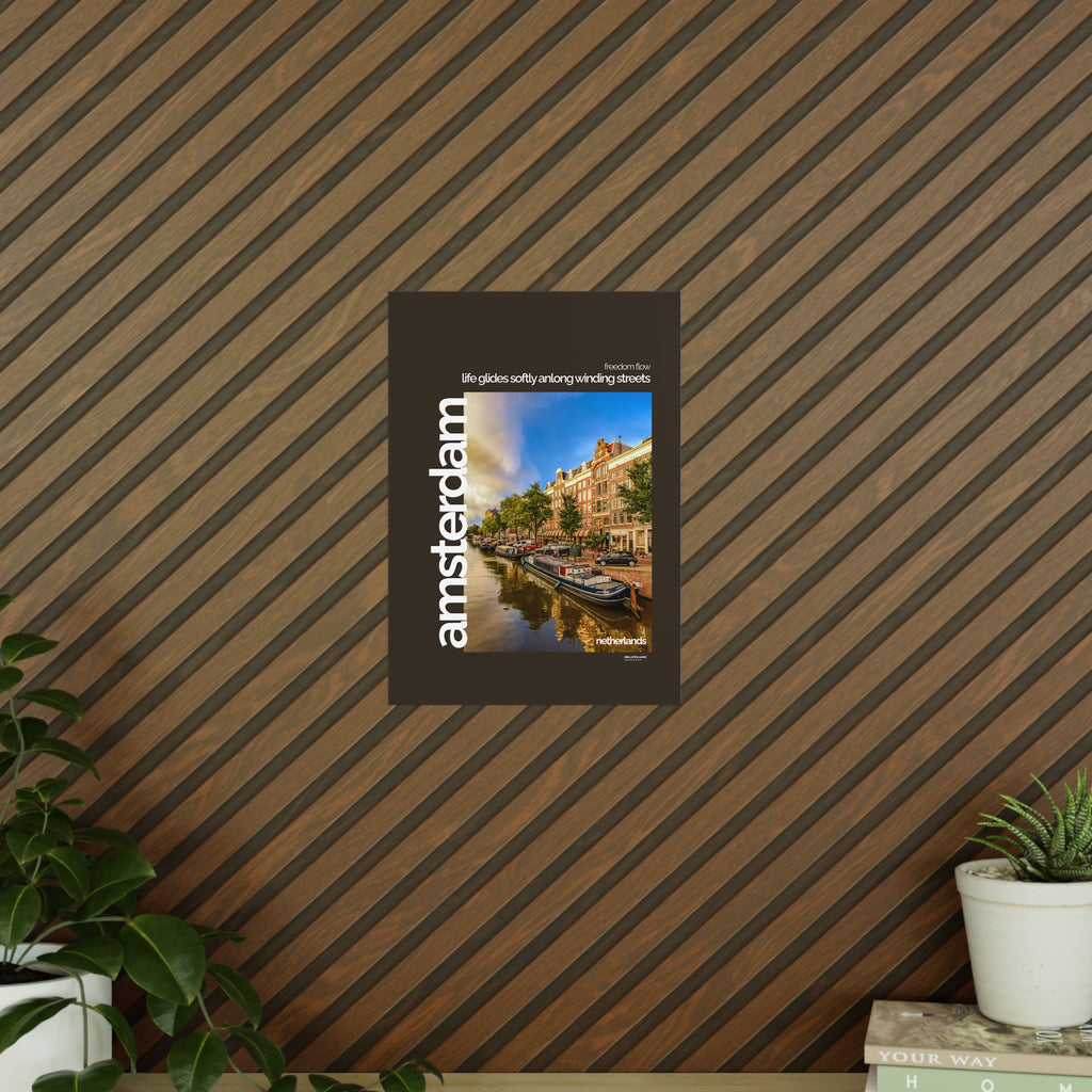 Amsterdam Poster | Cities of the World | Wandkunst fuer Reisende, Sammler & Stadtliebhaber | Moderne Stadtdeko, Fotoposter