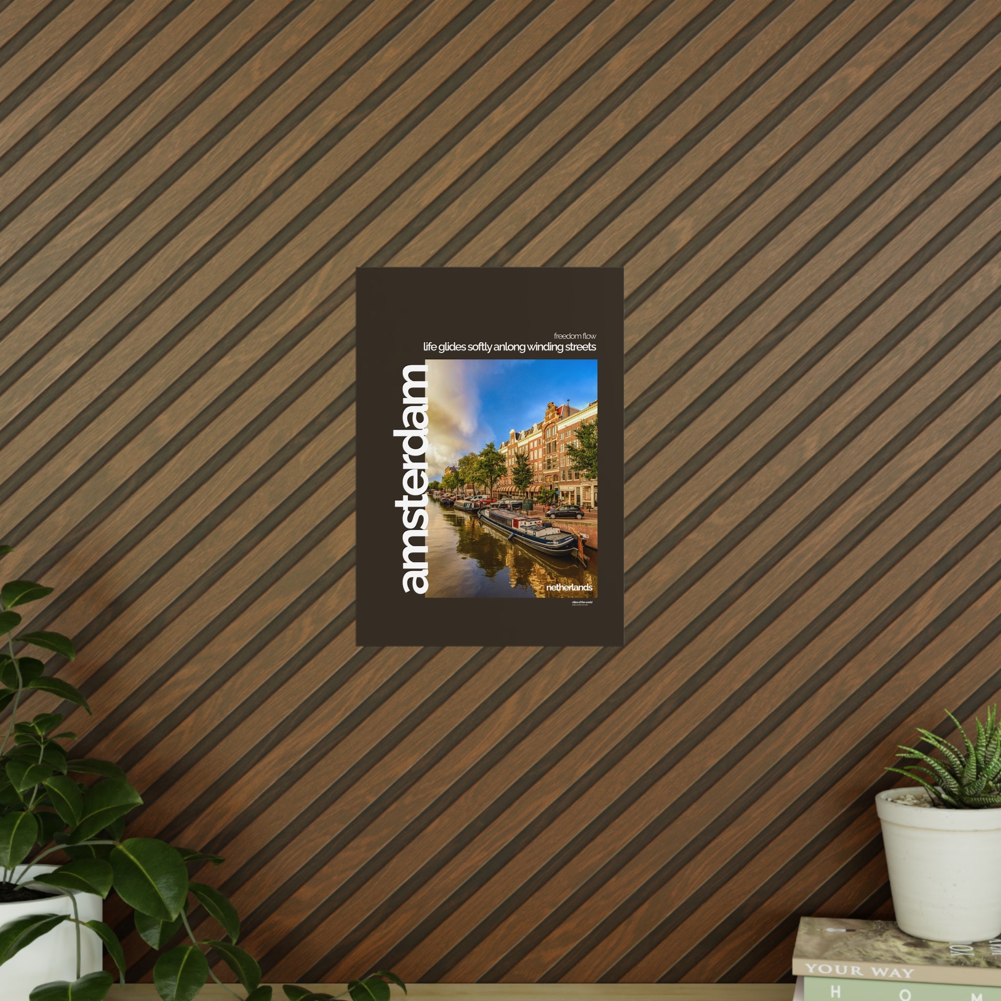 Amsterdam Poster | Cities of the World | Wandkunst fuer Reisende, Sammler & Stadtliebhaber | Moderne Stadtdeko, Fotoposter