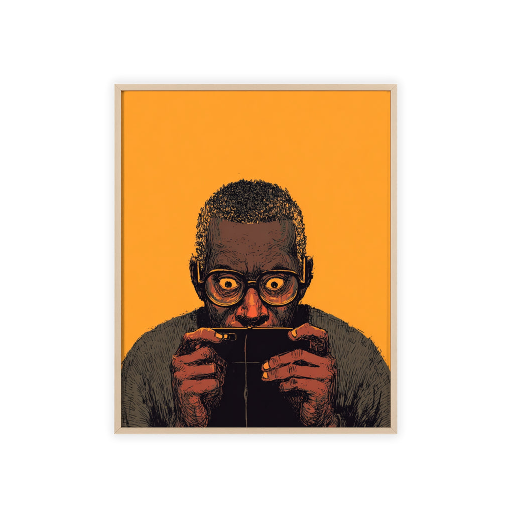 Comic Man Poster mit gelbem Hintergrund | Pop Art Wanddeko, Moderne Wandkunst, Street Art Style, Wanddeko Poster