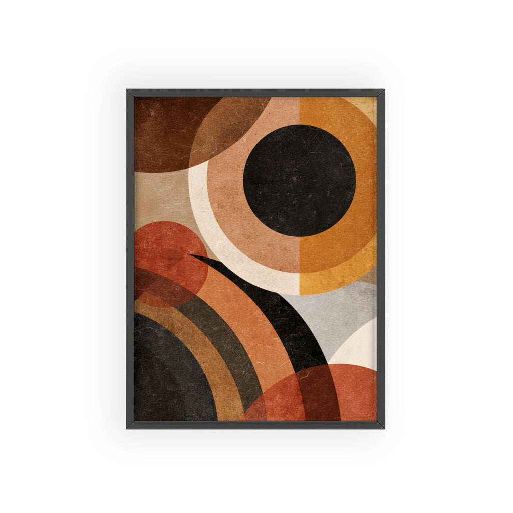 Modernes Geometrisches Kunstposter | Abstrakte Wanddeko, Gerahmte Wohnraumkunst, Minimalistisches Poster für Wohnzimmer, Stilvolles Geschenk