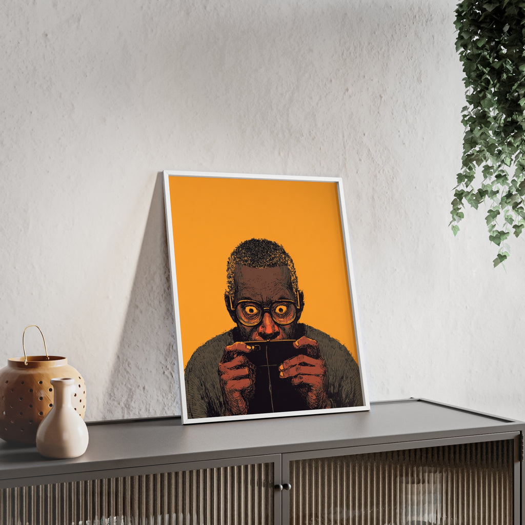 Comic Man Poster mit gelbem Hintergrund | Pop Art Wanddeko, Moderne Wandkunst, Street Art Style, Wanddeko Poster