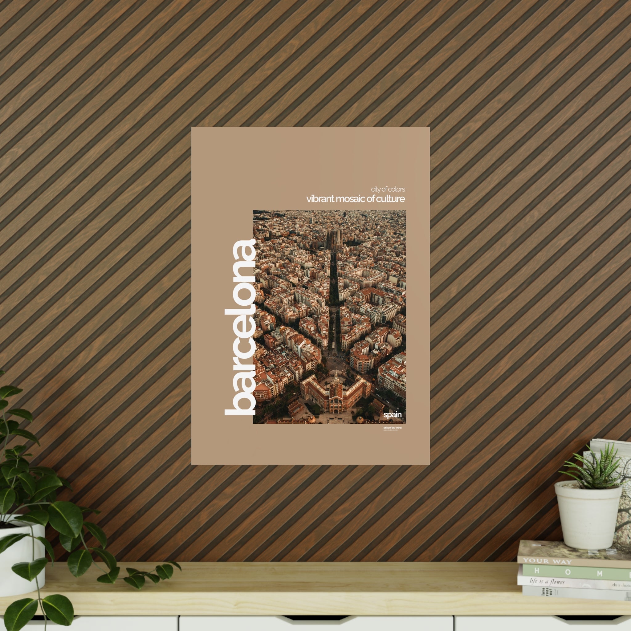 Barcelona Poster | Cities of the World | Wandkunst fuer Reisende, Sammler & Stadtliebhaber | Moderne Stadtdeko, Fotoposter