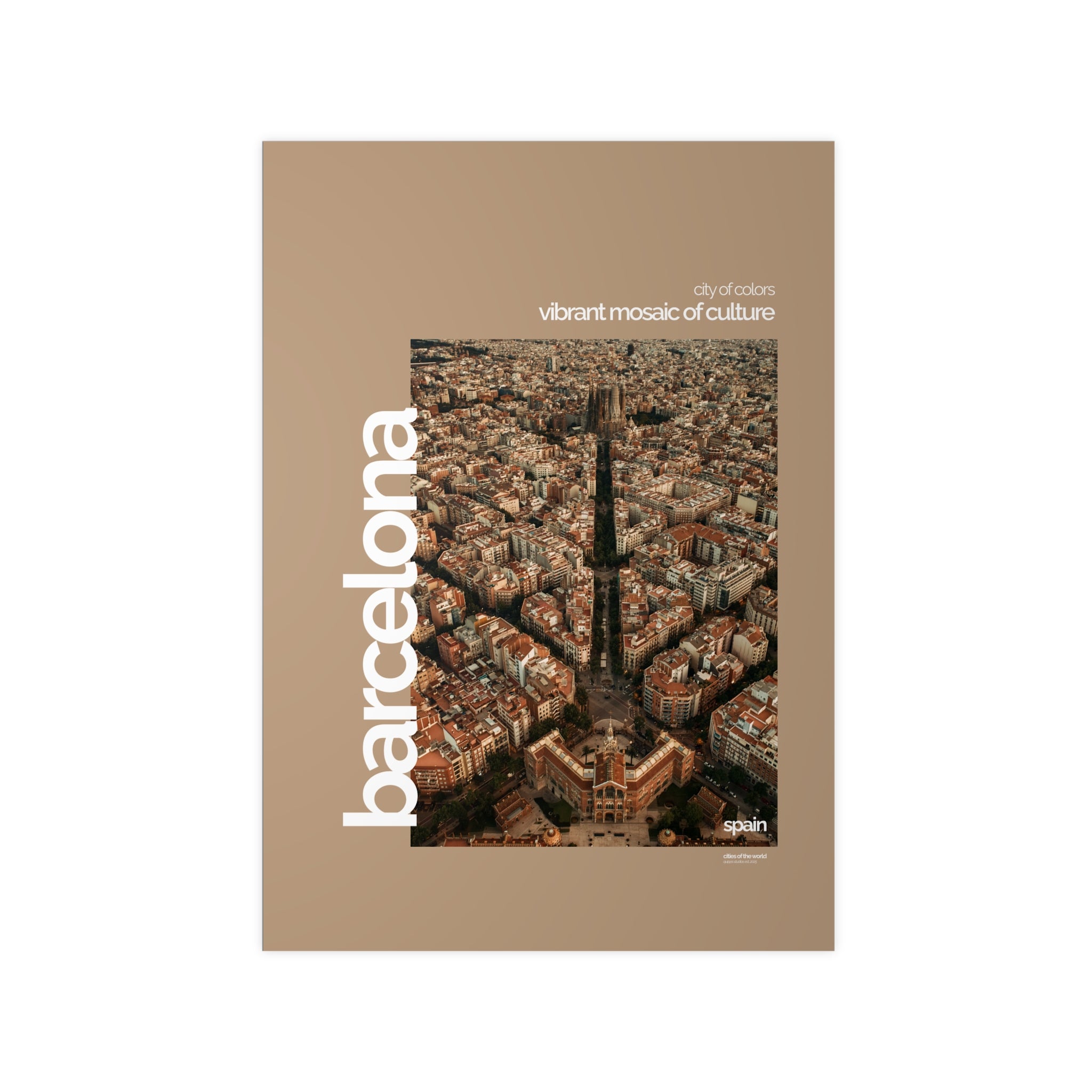 Barcelona Poster | Cities of the World | Wandkunst fuer Reisende, Sammler & Stadtliebhaber | Moderne Stadtdeko, Fotoposter