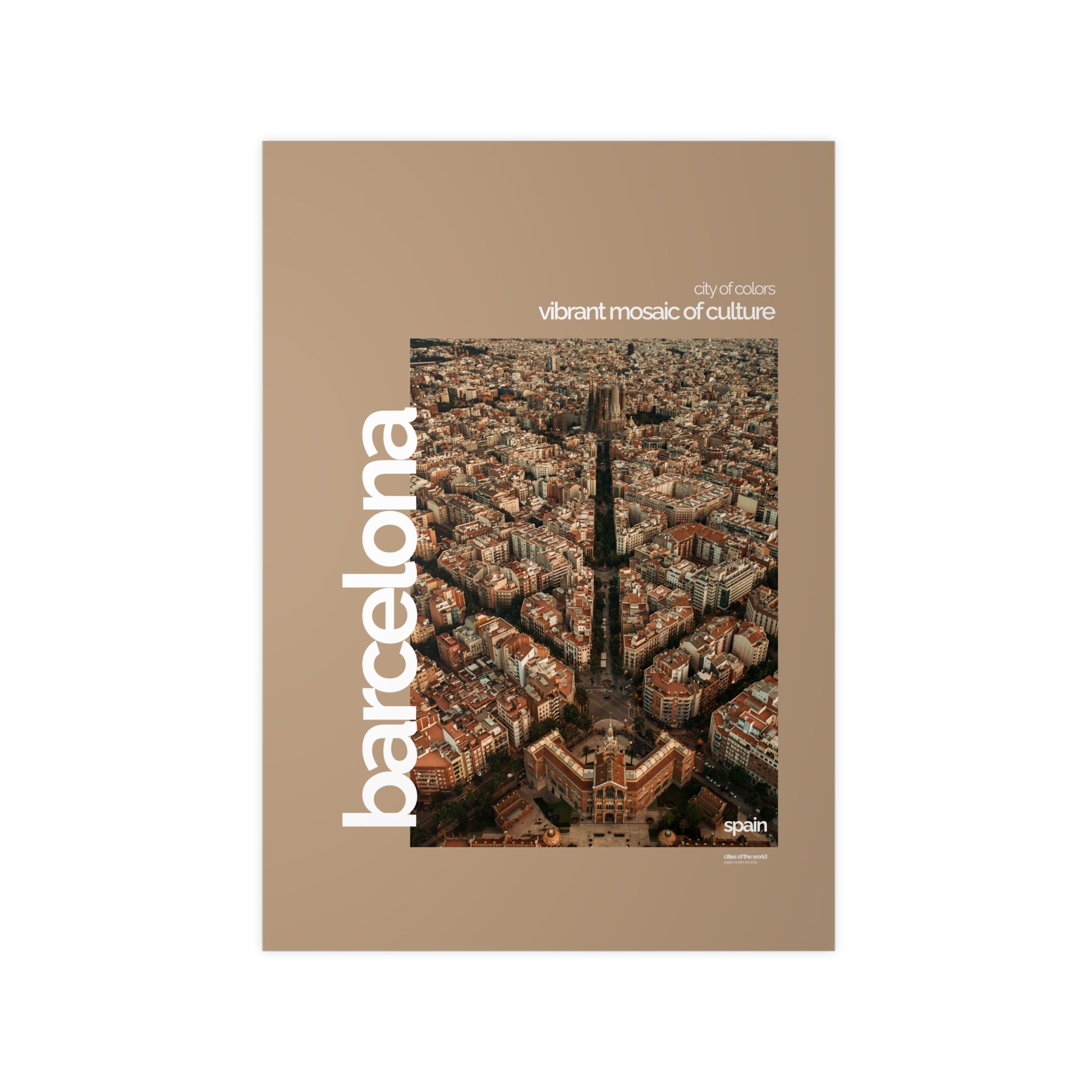 Barcelona Poster | Cities of the World | Wandkunst fuer Reisende, Sammler & Stadtliebhaber | Moderne Stadtdeko, Fotoposter