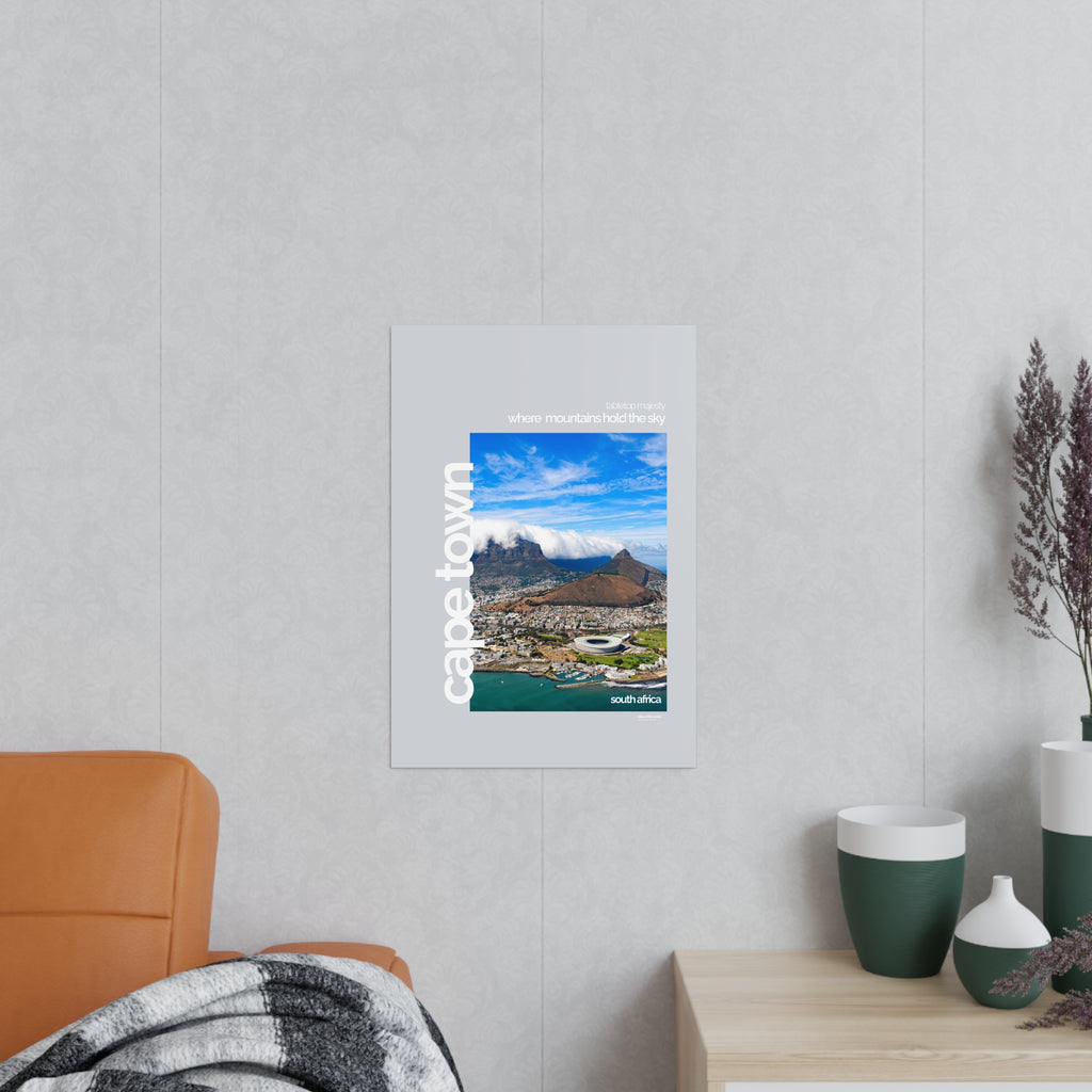 Cape Town Poster | Cities of the World | Wandkunst fuer Reisende, Sammler & Stadtliebhaber | Moderne Stadtdeko, Fotoposter