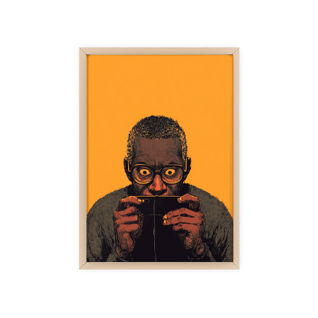 Comic Man Poster mit gelbem Hintergrund | Pop Art Wanddeko, Moderne Wandkunst, Street Art Style, Wanddeko Poster