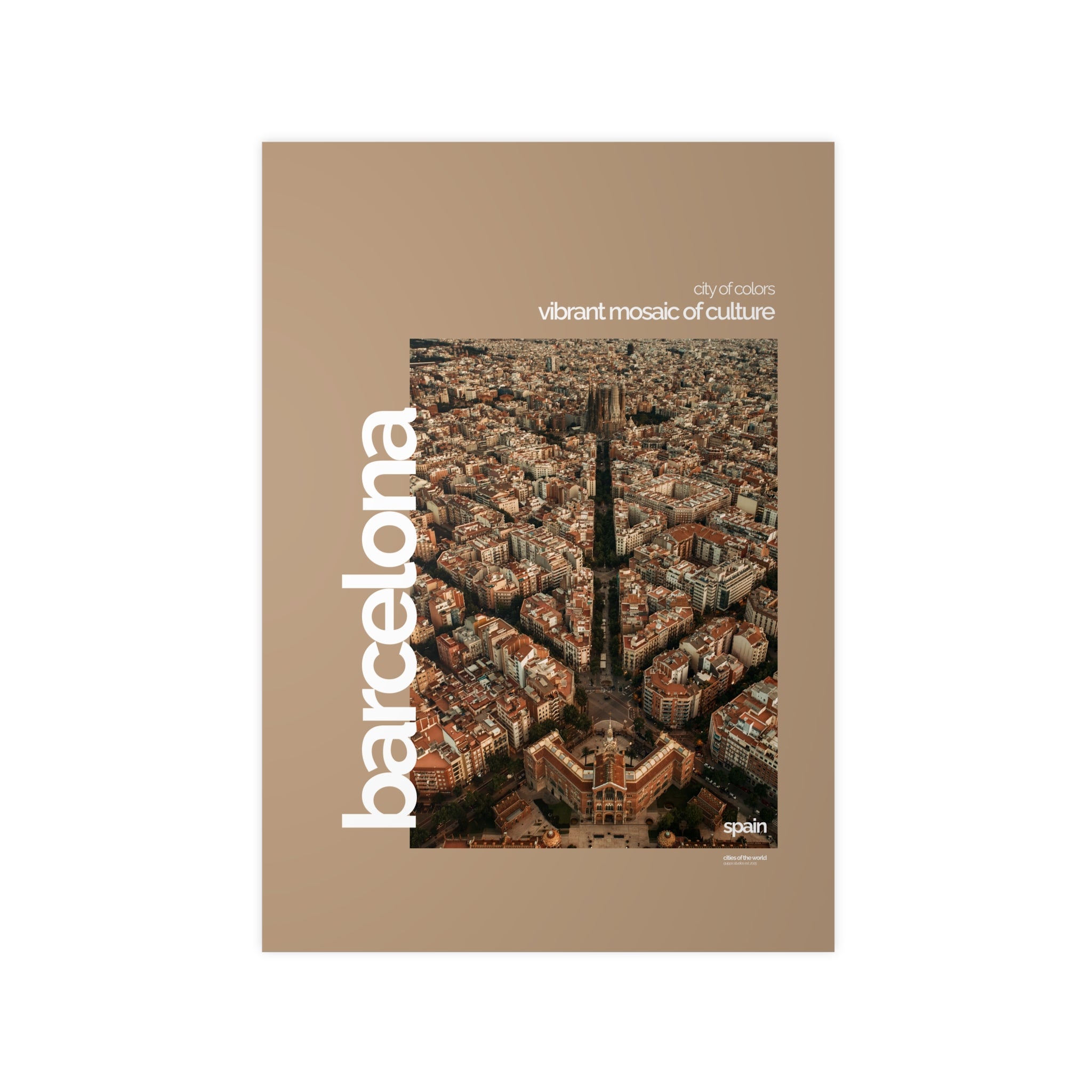 Barcelona Poster | Cities of the World | Wandkunst fuer Reisende, Sammler & Stadtliebhaber | Moderne Stadtdeko, Fotoposter