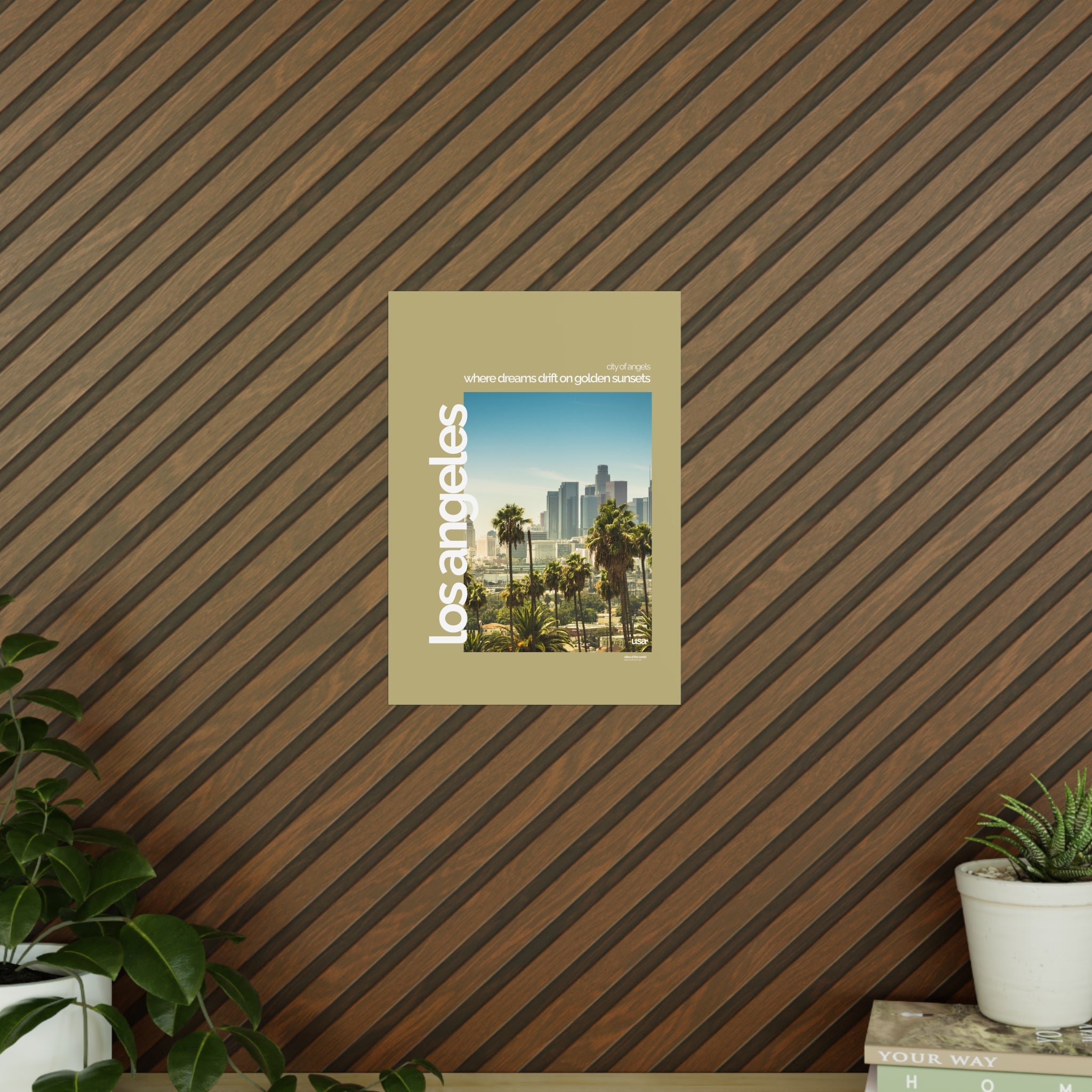 Los Angeles Poster | Cities of the World | Wandkunst fuer Reisende, Sammler & Stadtliebhaber | Moderne Stadtdeko, Fotoposter