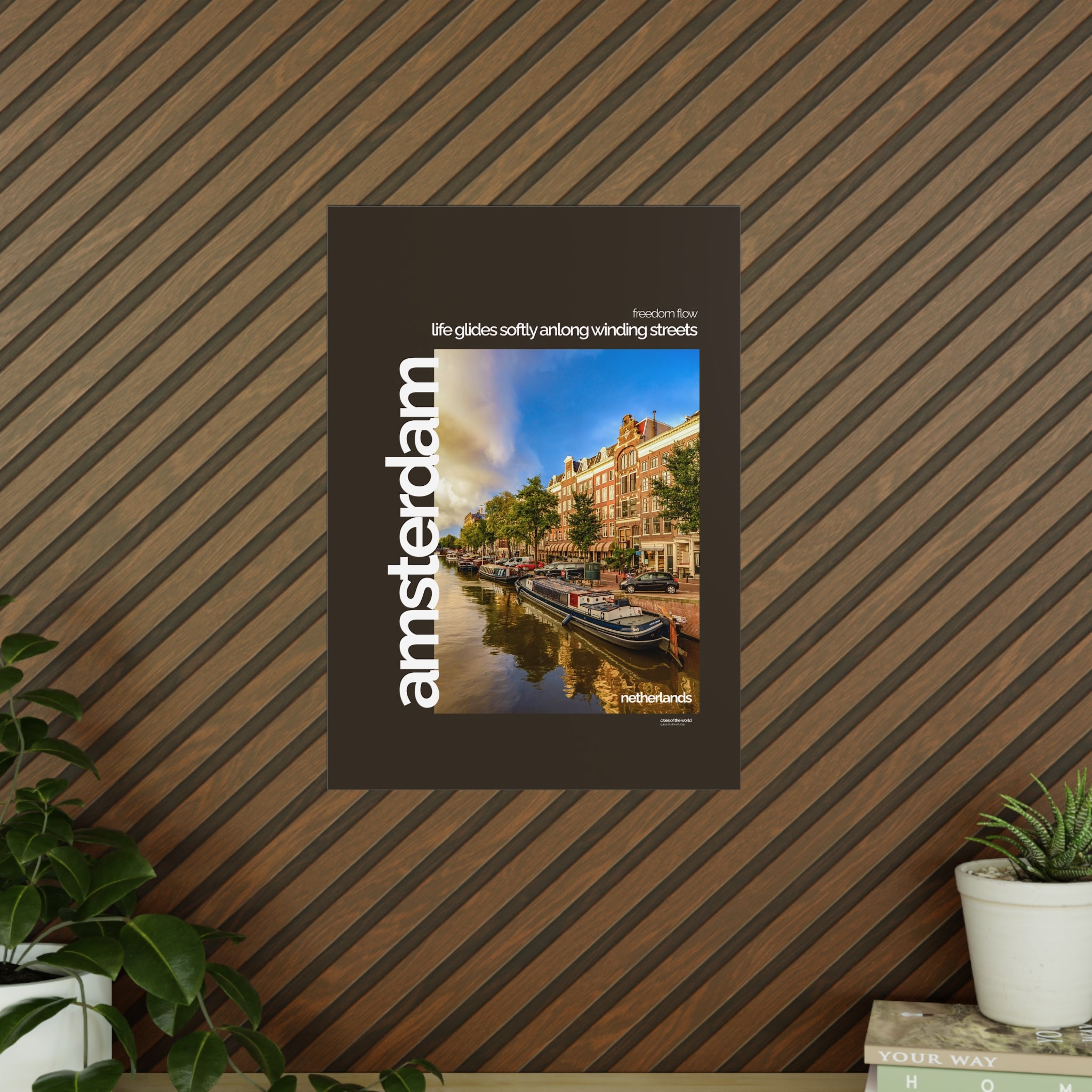 Amsterdam Poster | Cities of the World | Wandkunst fuer Reisende, Sammler & Stadtliebhaber | Moderne Stadtdeko, Fotoposter