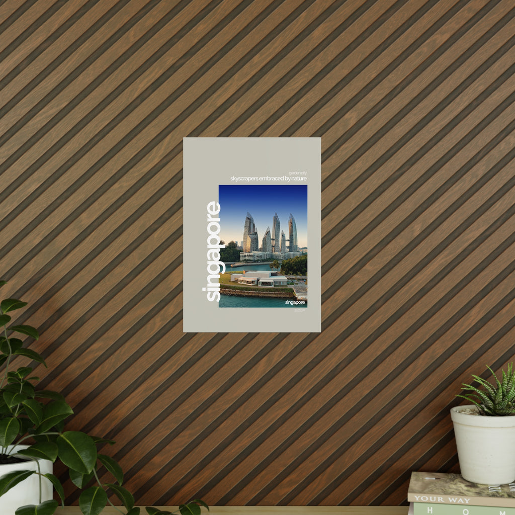 Singapore Poster | Cities of the World | Wandkunst für Wohnzimmer, Büro & Geschenke | Moderne Stadtdeko, Fotoposter