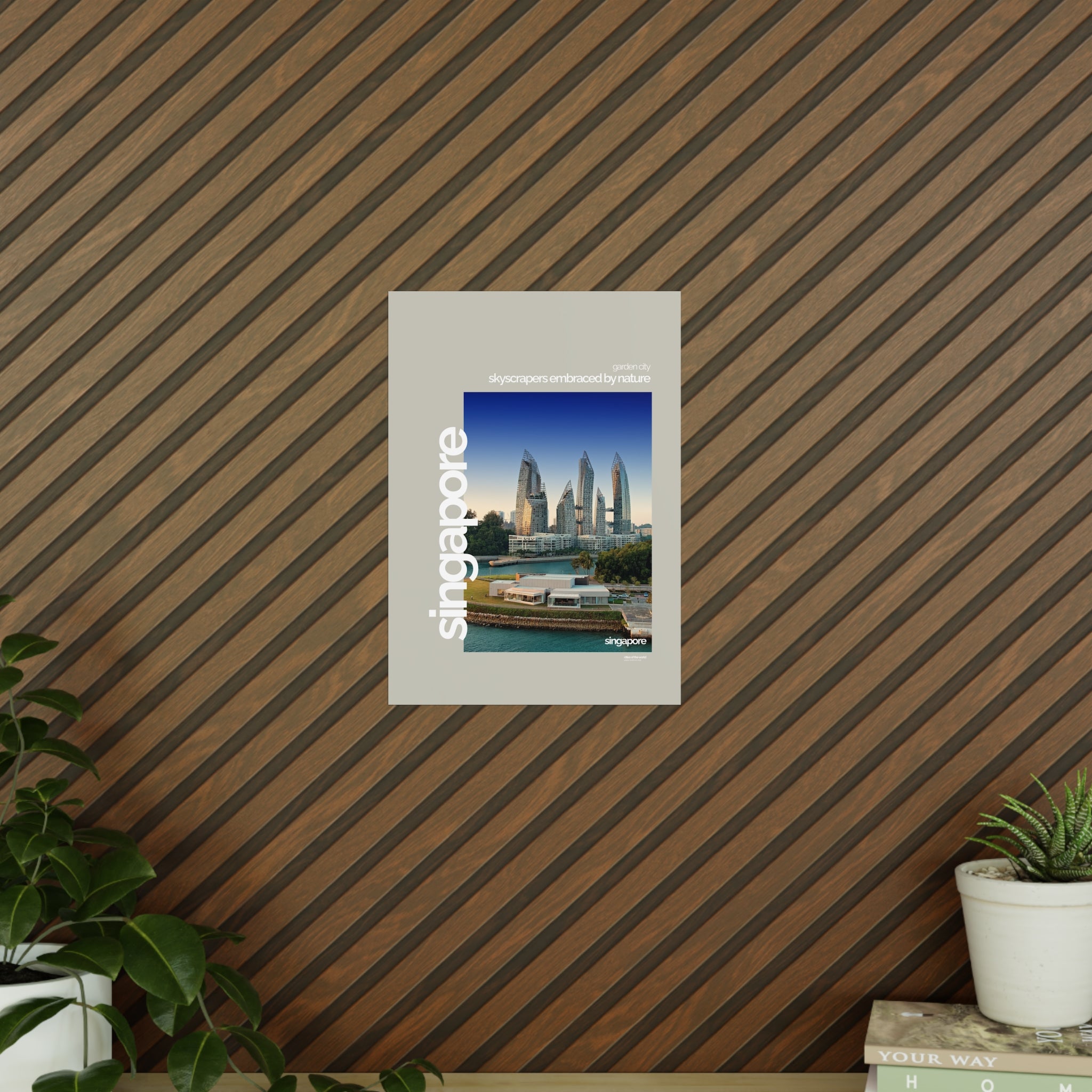 Singapore Poster | Cities of the World | Wandkunst für Wohnzimmer, Büro & Geschenke | Moderne Stadtdeko, Fotoposter