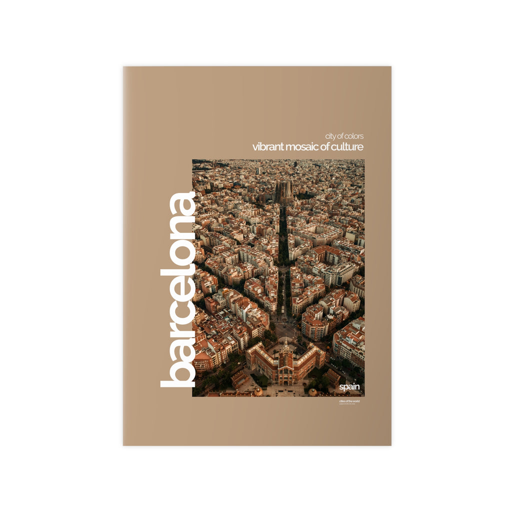 Barcelona Poster | Cities of the World | Wandkunst fuer Reisende, Sammler & Stadtliebhaber | Moderne Stadtdeko, Fotoposter