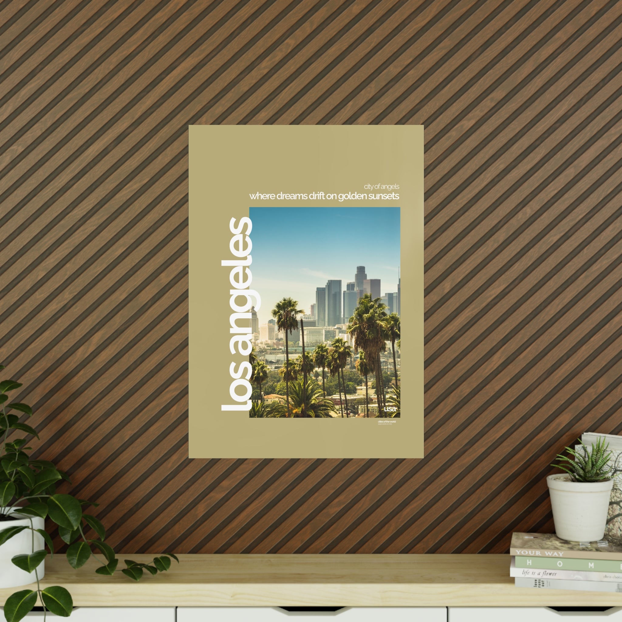 Los Angeles Poster | Cities of the World | Wandkunst fuer Reisende, Sammler & Stadtliebhaber | Moderne Stadtdeko, Fotoposter