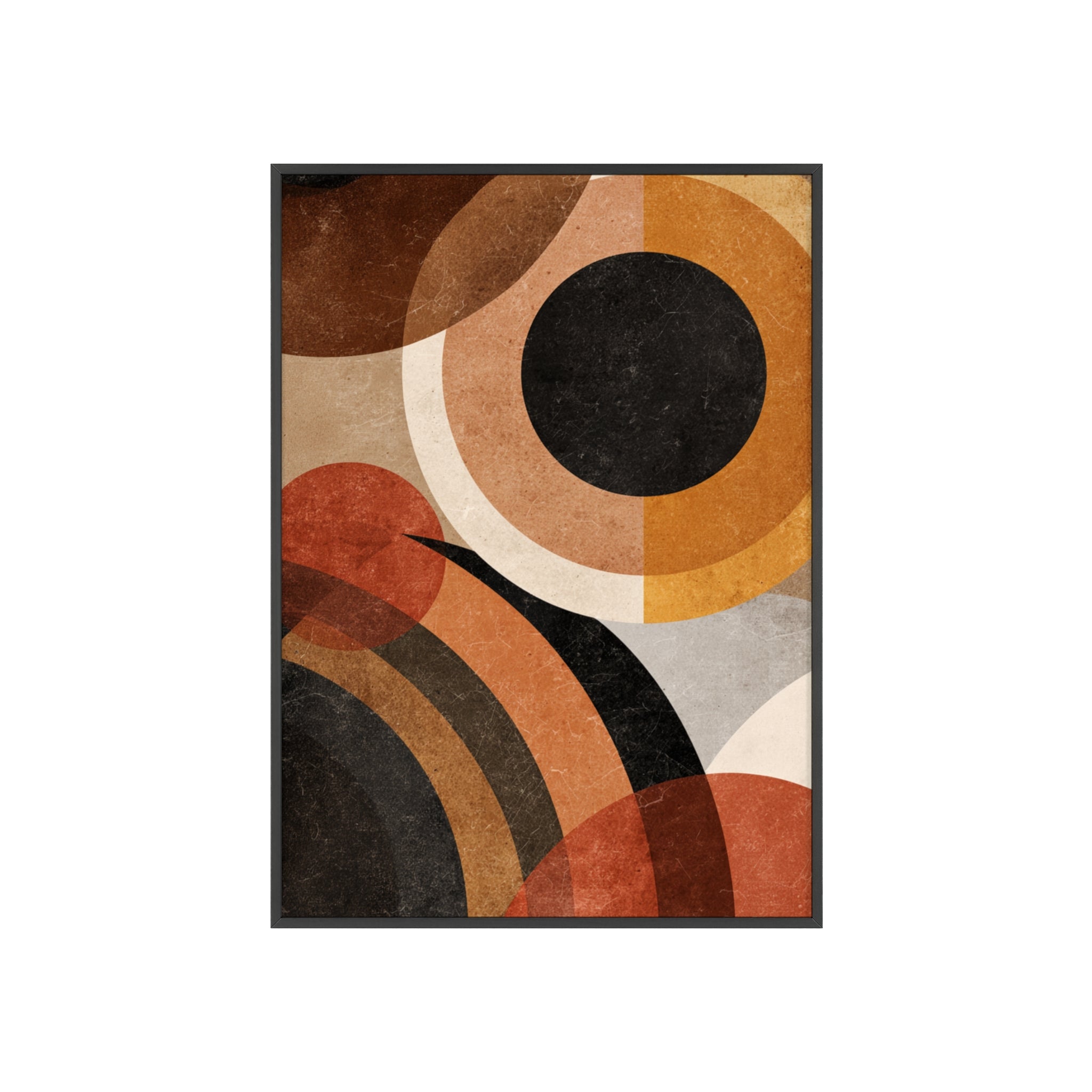 Modernes Geometrisches Kunstposter | Abstrakte Wanddeko, Gerahmte Wohnraumkunst, Minimalistisches Poster für Wohnzimmer, Stilvolles Geschenk