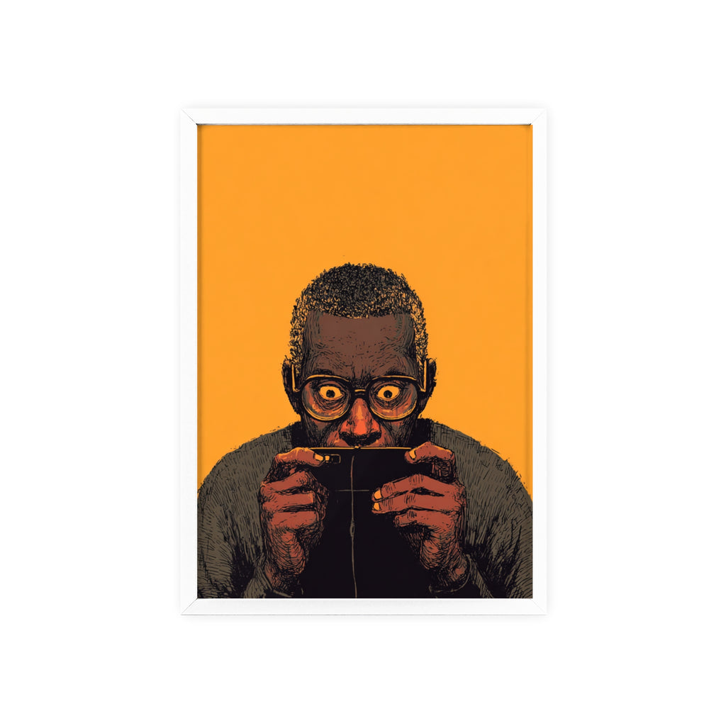 Comic Man Poster mit gelbem Hintergrund | Pop Art Wanddeko, Moderne Wandkunst, Street Art Style, Wanddeko Poster