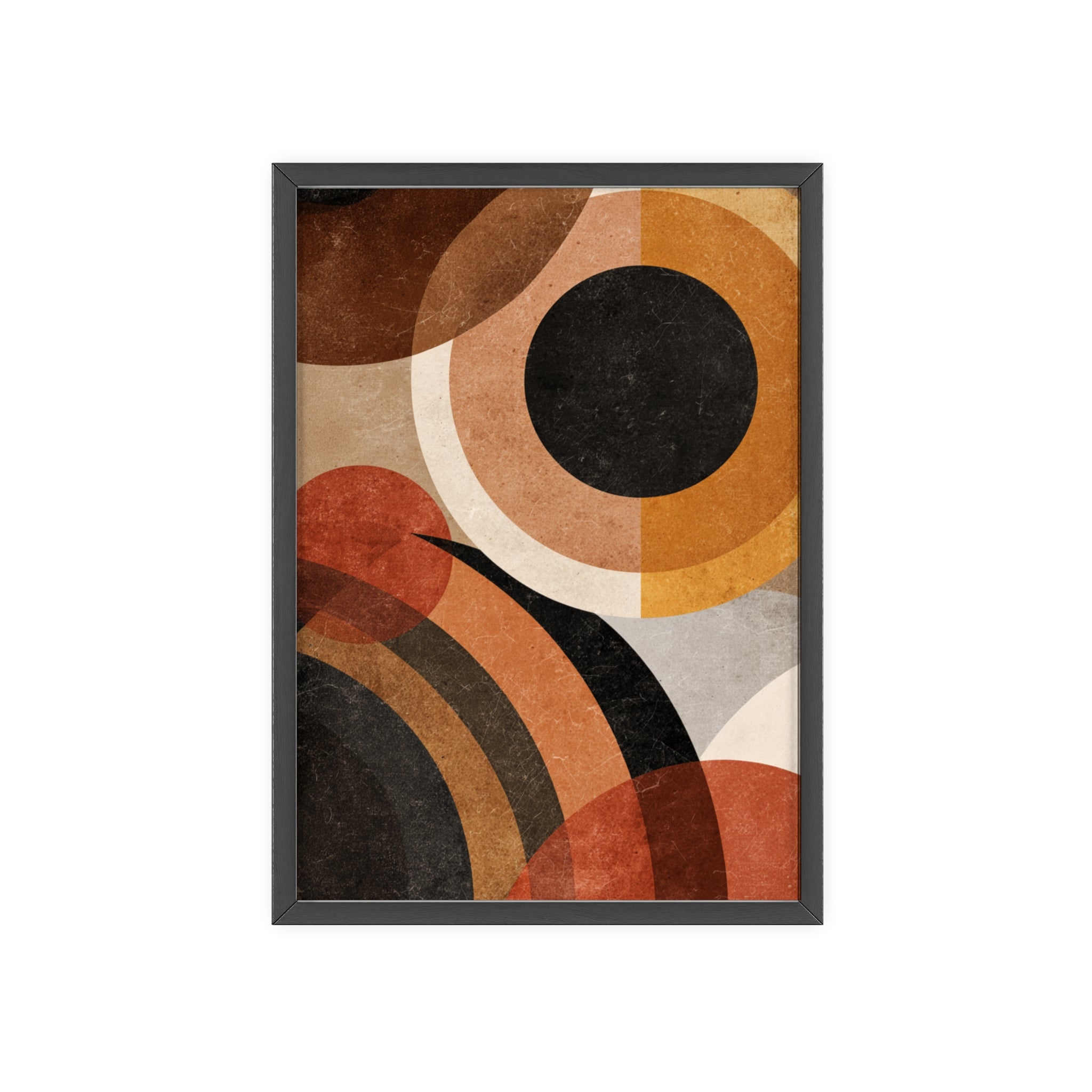 Modernes Geometrisches Kunstposter | Abstrakte Wanddeko, Gerahmte Wohnraumkunst, Minimalistisches Poster für Wohnzimmer, Stilvolles Geschenk