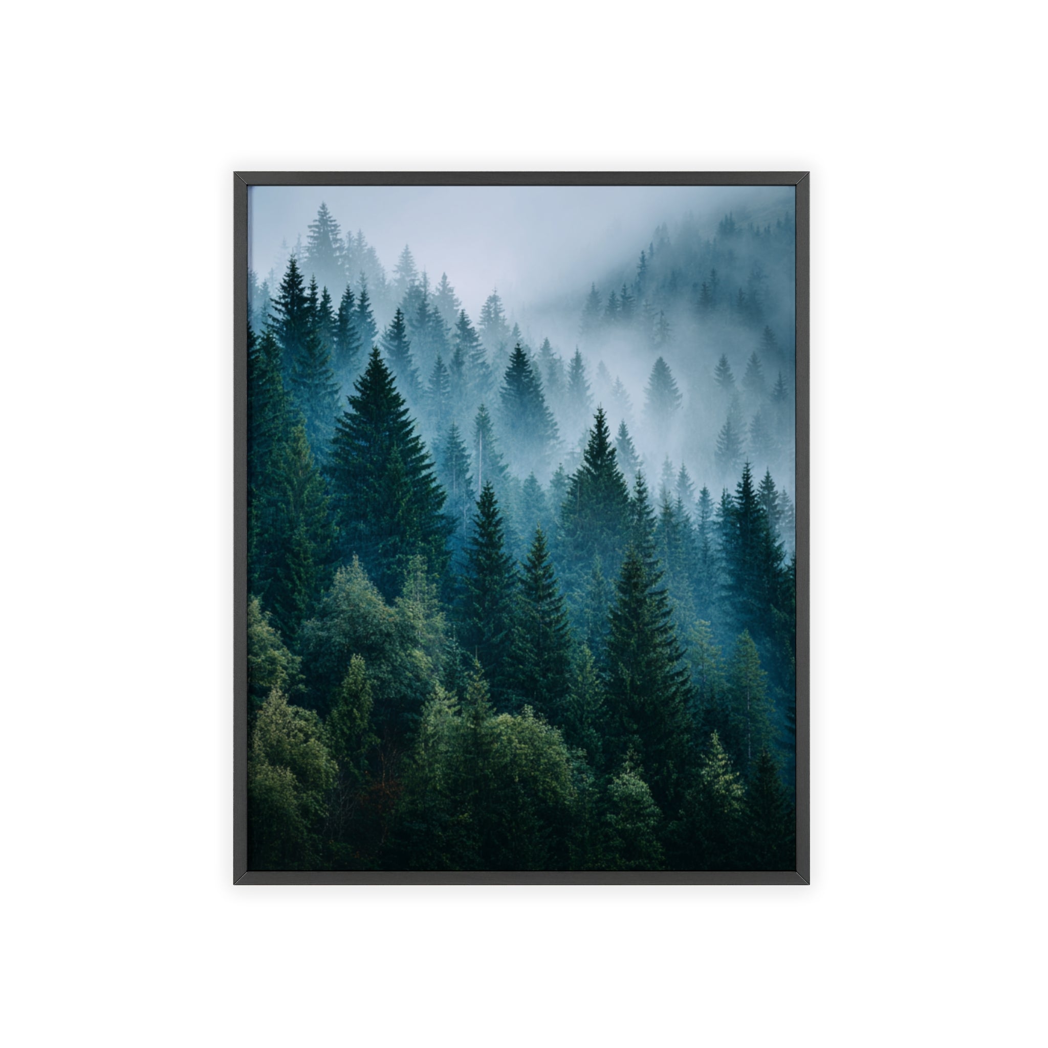 Wooden Frame Poster, Framed Art Print, Nature Wall Décor, Forest Landscape Art, Home Decor Gift, Rustic Bedroom Artwork