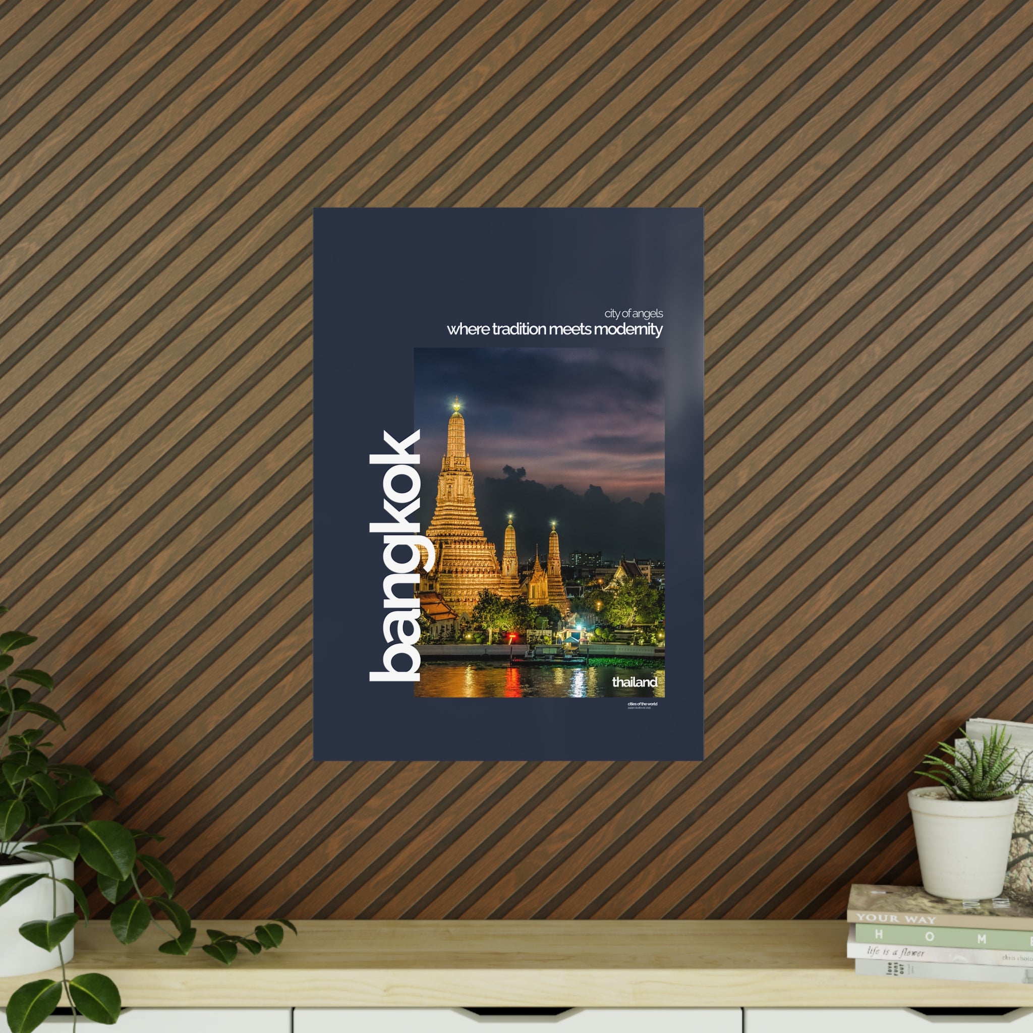 Bangkok Poster | Cities of the World | Wandkunst fuer Reisende, Sammler & Stadtliebhaber | Moderne Stadtdeko, Fotoposter