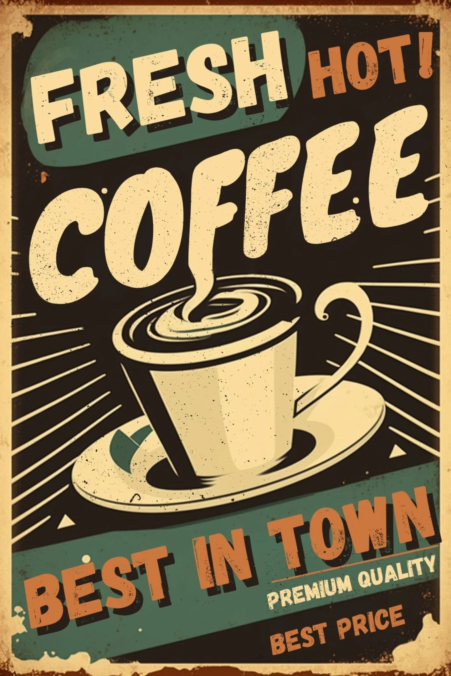 Retro Cocktail Poster – Martini, Bier & Whiskey Leinwandbild für Bar & Zuhause