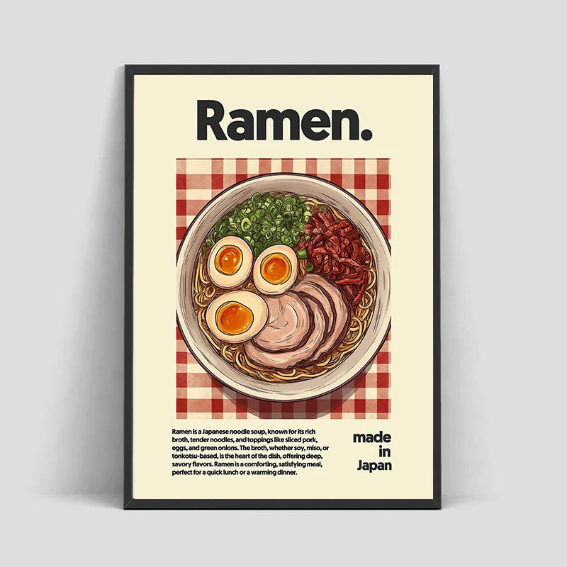 Asian Food Leinwandbild – Poster mit Ramen & Hot Pot für Wohnraumdeko