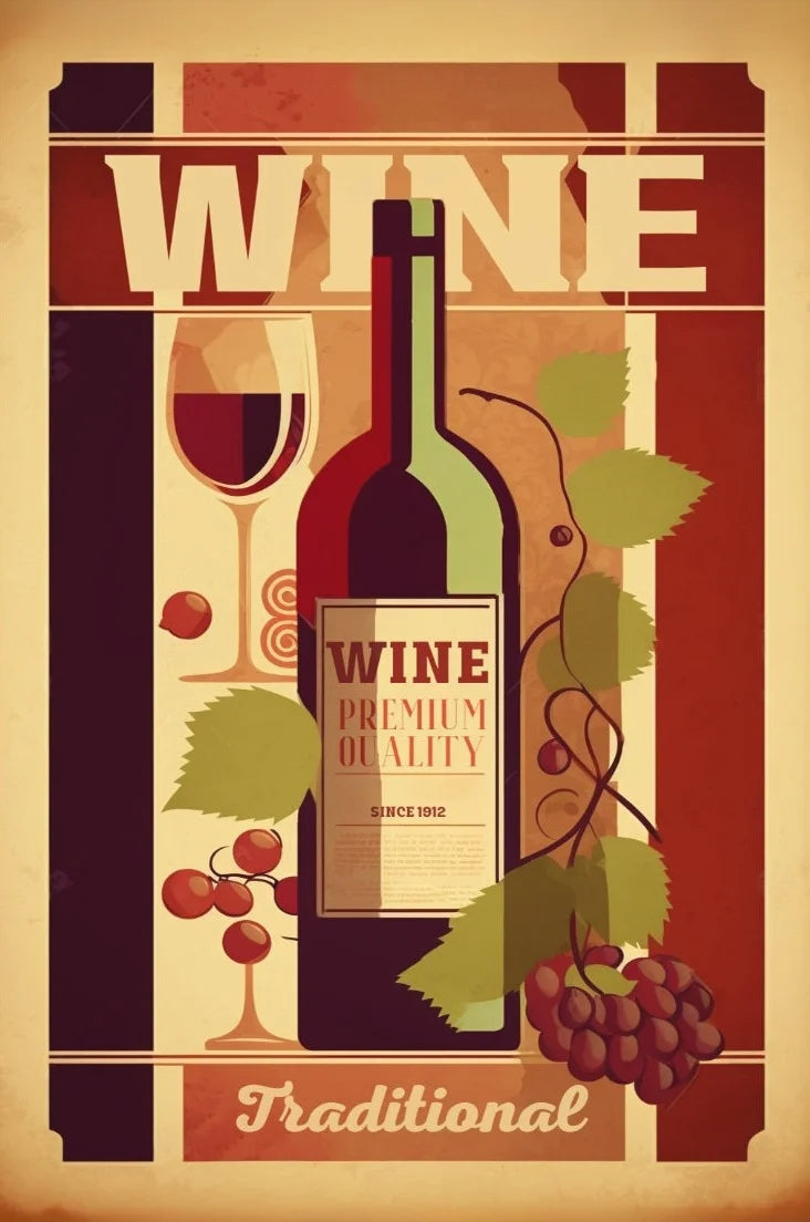 Retro Cocktail Poster – Martini, Bier & Whiskey Leinwandbild für Bar & Zuhause