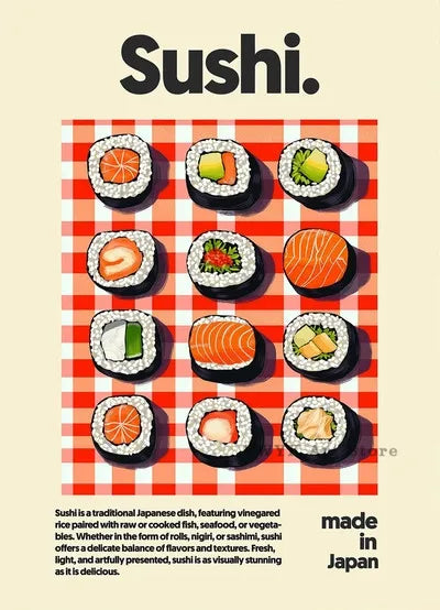 Asian Food Leinwandbild – Poster mit Ramen & Hot Pot für Wohnraumdeko