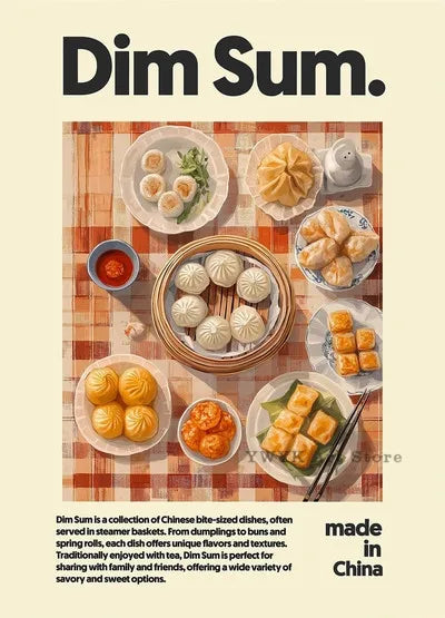 Asian Food Leinwandbild – Poster mit Ramen & Hot Pot für Wohnraumdeko