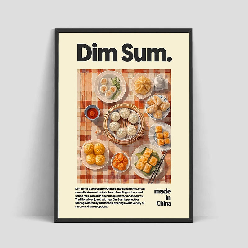Asian Food Leinwandbild – Poster mit Ramen & Hot Pot für Wohnraumdeko