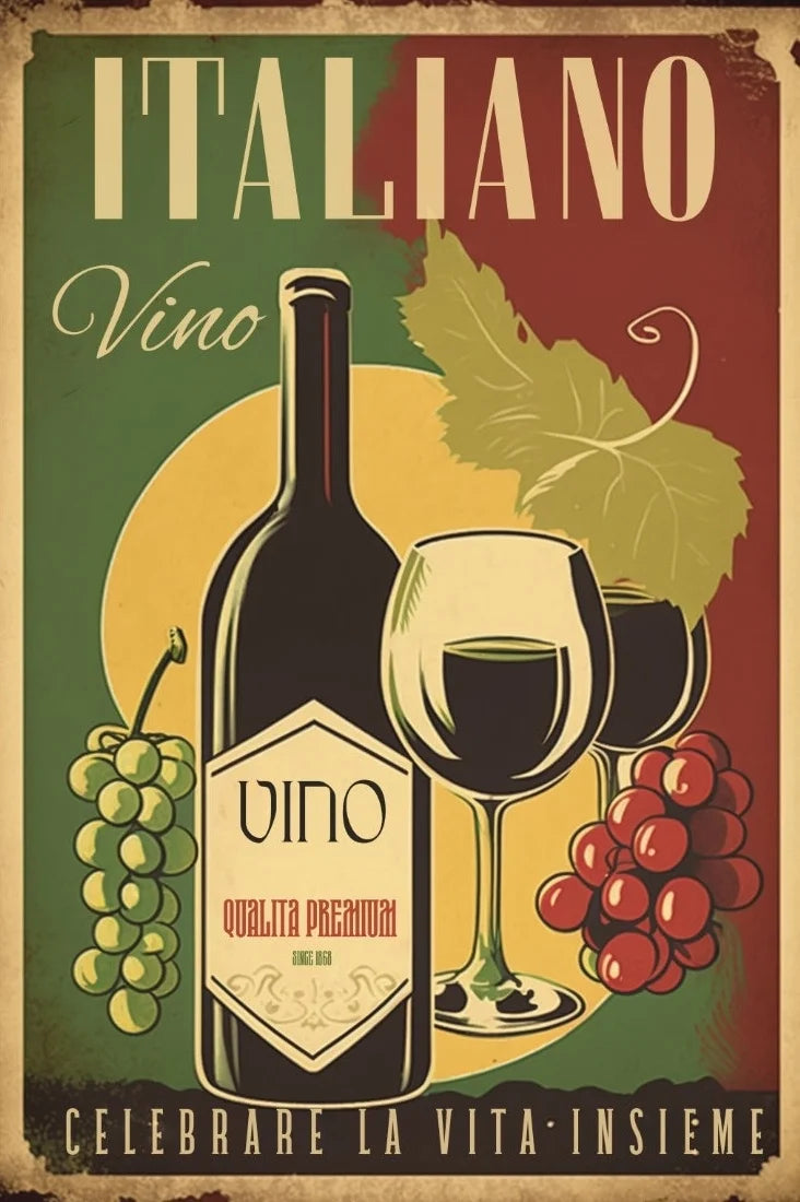 Retro Cocktail Poster – Martini, Bier & Whiskey Leinwandbild für Bar & Zuhause