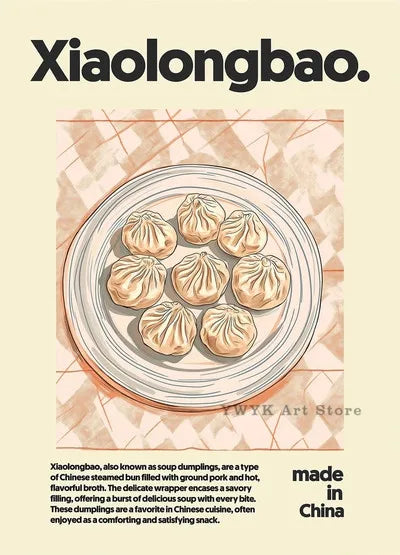 Asian Food Leinwandbild – Poster mit Ramen & Hot Pot für Wohnraumdeko