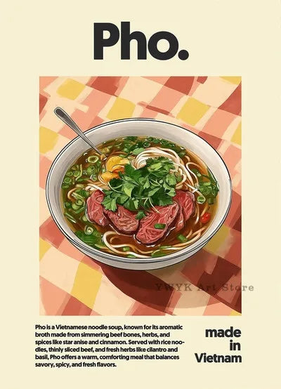 Asian Food Leinwandbild – Poster mit Ramen & Hot Pot für Wohnraumdeko